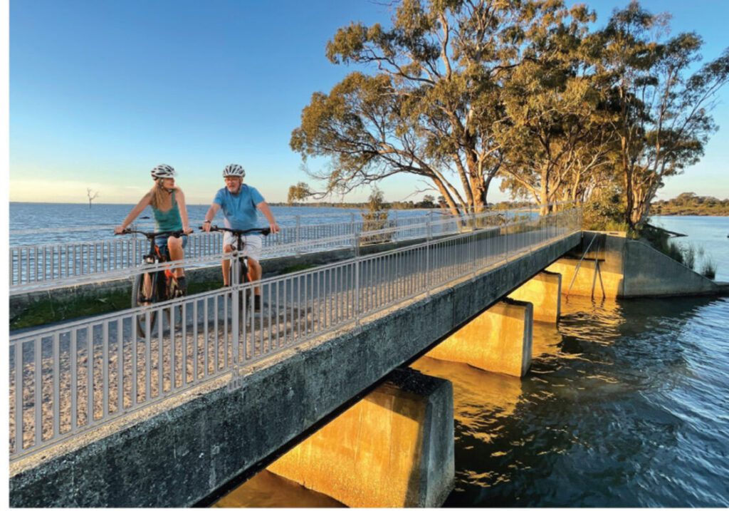 Milestone for the Waranga Rail Trail (Murchison-Rushworth)